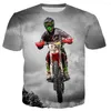 Magliette da uomo Estate Moto Motocross Maglietta 3D Stampato Uomo Donna Casual Oversize Top Tees Manica corta Biker Abbigliamento da corsa Ragazzi