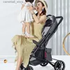 Barnvagnar# baby vagn sitta och ligga lätt vikbar tvåvägs baby barnvagn chock-absorberande enkel nyfödd baby bil högvynvagn Q231116