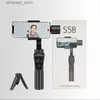 Stabilisatorer S5B 3 Axis Smartphone Gimbal Professional Handheld Stabilizer Anti Shake Cellphone Action Camera Holder Video Record för telefon Q231116