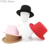 Szerokie brzegi kapelusze wiadra kapelusze nowa szeroka grzbiet Panama Party Fedoras Hat for Women Top Hat Fedora Hat Wool Wool Feel Vintage Church Ladies Hat Fedora Hat for Man YQ231116