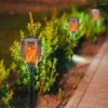 Tuindecoratie Outdoor Solar Flame Torch Light Waterdicht Patio Flikkerende Danslamp Gazon Pad Yard Vloerlampen