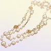 Projektant mody luksusowy klasyczny styl puste róże eleganckie multi kolory jasne perły długie oświadczenie Sweter Naszyjnik dla kobiety 129930702