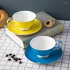 Cups Saucers 180 Ml High Quality Bone Porcelain Coffee Color Ceramic On-glazed Advanced Tea And Sets Luxury Gifts