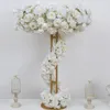 Wedding Centerpiece Flower Rack For Event Party Decoration Electronic Plated Flower Rack Gold Arch Stand Road Lead