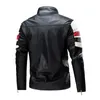 Herrläder Faux Leather Men's Motorcykel läderjacka Brand Casual Warme Fleece Biker Bomber Pu Jacket Male Windproect Winter Vintage Overcoat 231116