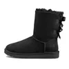 Australië Australische Klassieke Warme Winterlaarzen Dames Mini Half Snowboots Winter Vol bont Pluizige harige Satijnen Enkellaarzen Klassieke Booties Platform Maat 36-41