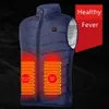 Men's Vests S-5XL 11 Places Winter Heating Jacket Men Women Usb Heated Jacket Heating Vest Thermal Clothing Hunting Vest 231116