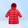 Kinderdonsjas uitloper verdikte lange designer babykleding jongens en meisjes jas rood zwart roze 312 ja6745376