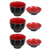 Ensembles de vaisselle 3pcs bol à soupe miso avec couvercle de style japonais mélamine laquée pour nouilles Suace Salade Pâtes Riz Udon