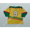 Gdsir Custom LIETUVA LITHUANIA YELLOW HOCKEY JERSEY NEW Top Ed S-M-L-XL-XXL-3XL-4XL-5XL-6XL