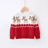 Pullover Christmas Sweatshirts Boys Girl Sweater Knit Cotton Clothes Autumn Winter Kids Slouchy Soft Wool Clothing Knitwear 231115