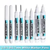 Markers 0.71.02.5MM White Marker Pens Oily Waterproof Permanent Paint Markers For Wood Plastic Leather Glass Stone Metal Art Supplies 231115