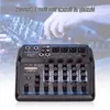 Freeshipping U4/U6 Musical Mini Mixer 3/6 Channels Audio Mixers BT USB Mixing Console with Sound Card Built-in 48V Phantom Power Pdexb