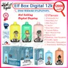 Оригинальный Elf Box Digital 12000 Puff Одноразовый вейп с сетчатой катушкой 0,8 Ом 23 мл Стручок 500 мАч Перезаряжаемая батарея Puffs 12K 0% 2% 3% 5% Электронные сигареты 12 вкусов на складе VS Bang King 12