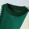 Erkek Sweaters 2024 En İyi Tasarımcı Erkek Moda Patchwork Sweater Kore High End Lüks Kaşmir Kış Erkekler Yumuşak Sıcak Sonbahar Eşyaları