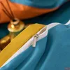 Juego de ropa de cama Estilo de marca de moda Estilo europeo y americano Ligero Lujo Algodón puro Juego de cuatro piezas 100s Estilo nórdico Gran marca Lujo Universal Juego de tres piezas