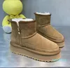 Boots Thick Bottom Snow Women Winter Heightened Platform Faux Suede Velvet Warm Shoes Zipper Ankle For