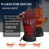 Hand Foot Warmer Heated Gloves for Men Women Rechargeable Battery Waterproof Touch Screen Hand Warmer Gloves Hunting Hiking Ski Motorcycle Gloves 231116