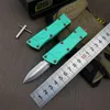 Couteau tactique automatique haut de gamme vert MT UT D2, lame de lavage de pierre CNC 6061-T6, manche EDC couteaux cadeaux avec sac en Nylon