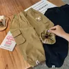 Pantaloni per bambini stampati con lettere in cartone animato moda ragazzi ragazze pantaloni cargo larghi autunno inverno bambini pantaloni casual elastici a costine Z5450