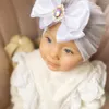 Chapeaux Diyalo Strass Grand Arc Bébé Turban Bandeau Casquettes Bowknot Tête Wraps Né Infantile Enfants Filles Oreilles Couverture Chapeaux