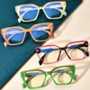 Sunglasses Frames Belight Optical Combo Color Colorful Cat Eye Shape Big Acetate Women Vintage Spectacle Frame Prescription Lens 19322