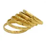 Bangle Dubai Twill Frosted Gold Plated Armband 24K Etiopisk lyxig arabisk brud smyckesfest gåva