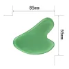 Natural Jade Scraping Board Party Favor Heart Shaped Crystal Stone Facial Massager Gua Sha Boards Jades Roller BJ