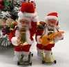 Party Decoration Christmas Ornament Electric Skateboard Spela Guitar Santa Claus Musical Doll Funny New Children Toy