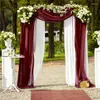 Dekoracja imprezy Arch Dekoracje na wesele 550x70cm Tiulle Zasłony Zasłony Baby Shower Birthday Decor Szyfon