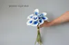 Flores decorativas 9 azul royal calla lily touch real picasso diy bouquet wedding