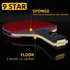 Table Tennis Raquets tibhar table tennis racket professional grade 6 9 star pen hold horizontal s advanced ping pong paddle 231115