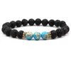 Charme Pulseiras 20 Cores 8mm Preto Lava Stone Bead Pulseira Aromaterapia Difusor de Óleo Essencial para Mulheres Homens Jóias Drop D Dhgarden DHDMV