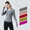 LU-754 Women Yoga Shirt T-shirts Women's T-shirt Högelastisk andningsbar Rinnande Top Quick Torkning Sömlös kortärmad Sportcyklande Gym Wear 6632ESS