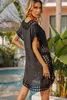 Roupa de banho feminina sexy praia roupas com decote em v mão gancho costura oco-out bikini cover-ups blusa-vestido maiô feminino 2023