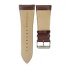 Bracelets de montre YQI Strap 32mm Band Black Brown White Gold Silver Big Large Size Calf Genuine Leather WatchBand Buckle