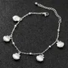 Anklets 1pc rostfritt stål skalstjärna delfin anklet silver färg havhänge kedja anklet kvinnor sommar strand barfota sandal smycken231116