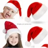 Beanie/Skull Caps Beanieskl Caps Anno 2024 Peluche Cappello di Natale Adts Decorazioni per bambini per la casa Natale Babbo Natale Regalo Caldo Inverno Navida Dhuxa