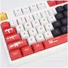 Claviers 137 touches/ensemble Xda profil Bloodsport rouge Keycaps pour clavier de jeu mécanique Mx commutateurs bricolage personnalisé anglais Pbt clé Cap Dr Dhp8D