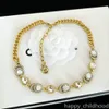 Роскошный бренд, винтажное ожерелье с подвеской в виде буквы, дизайнерское ожерелье для женщин, цепочка с позолотой 18 карат, дизайнерское ювелирное изделие, аксессуары, подарок