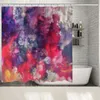 Rideaux de douche Rideau Fleurs Été Jardin Nature Classique Coloré Motif Floral Imprimé Rouge Blanc Bleu