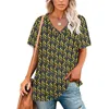 Women's T Shirts Yellow Grey And Orange Woman's Casual Sexy T-Shirt One Shoulder Lacing Elegant Beach Party Tops Knit Knitted Knitting