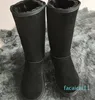 Hochwertige, hochwertige, klassische, hohe Damen-Stiefel, Schneestiefel, Winter-Lederstiefel für Damen