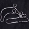 Designer-Halskette, einreihige Diamant-Halskette aus Hip-Hop-Titanstahl voller Diamanten, modische Schlüsselbeinkette für Herren und Damen, Designer-Luxus