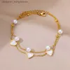 Cavigliere Vintage Bule Bead Stelle Cavigliere per le donne Bracciale cavigliera in acciaio inossidabile color oro Nuovi accessori da spiaggia estivi Gioielli femmesL231116