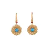 Stud Oorbellen Luxe Chinese Stijl Klassieke Accessoires Voor Vrouwen Antiek Plating Goud Kleur Vintage Bruiloft Verloving