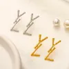 Klassiekers Sieradensets Oorbellen Kettingen voor Dames Merk Designer Letter Roestvrij staal Oorbel ketting 18K goud Plating Oorsteker Meisje Valentijnsdag Cadeau