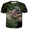 Magliette da uomo Estate Moto Motocross Maglietta 3D Stampato Uomo Donna Casual Oversize Top Tees Manica corta Biker Abbigliamento da corsa Ragazzi
