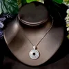 Ketting oorbellen set hibride hoogwaardige heldere Oostenrijkse kristal cz voor vrouwen trouwjurk accessoires boucle d'Oreille n-684