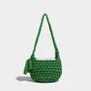 Borse da sera FIRMRANCH Summer Hollow Beach Vacation Pouch Borsa a tracolla casual lavorata a maglia all'uncinetto fatta a mano da donna Nappa a righe in tessuto